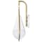 Nuvo Admiral 1-Light Wall Sconce Matte White and Natural Brass White Opal Glass 60/7921 - alternate 6